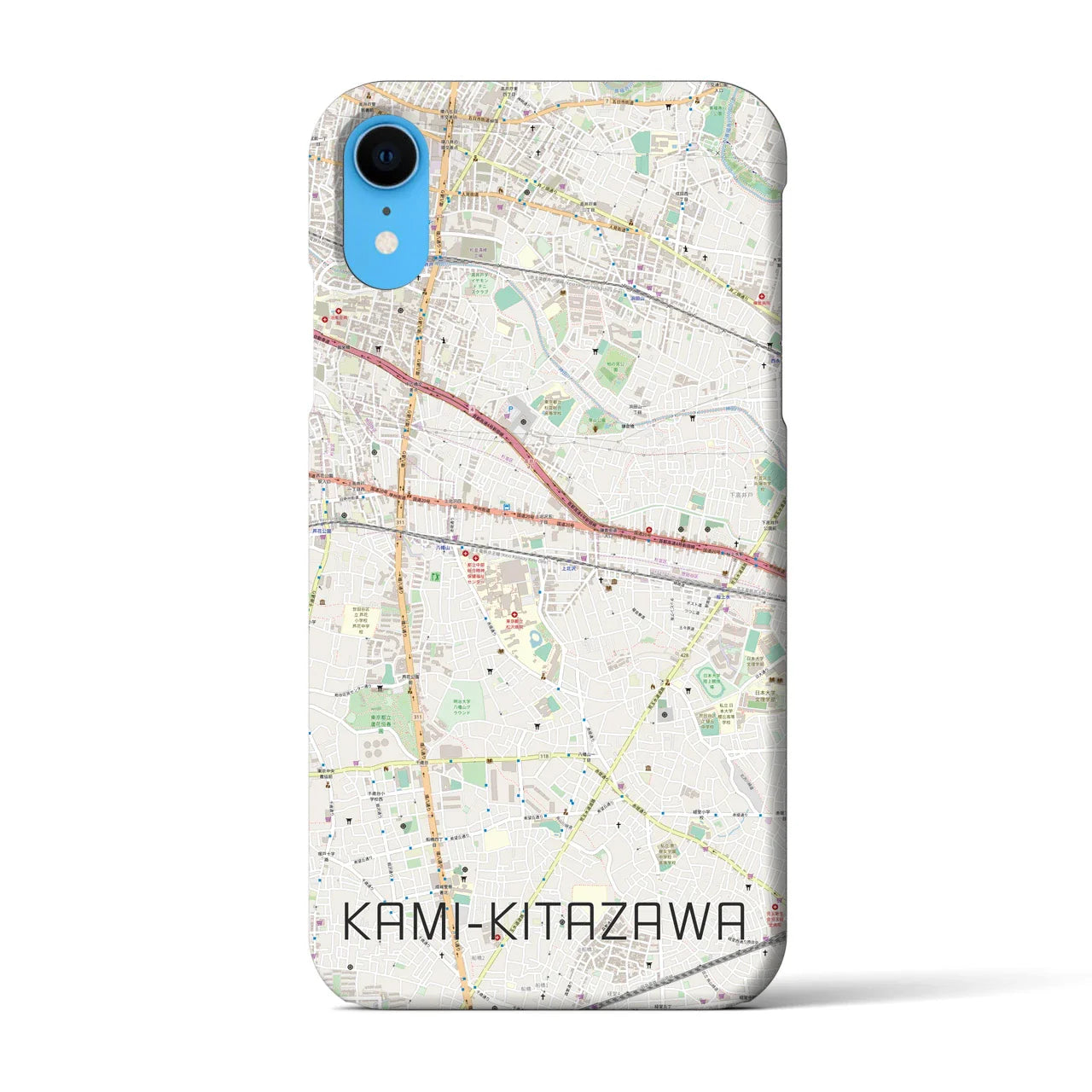 【上北沢(東京都)】地図柄iPhoneケース(バックカバータイプ)