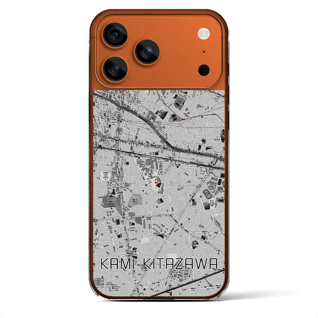 【上北沢(東京都)】地図柄iPhoneケース(クリアタイプ)