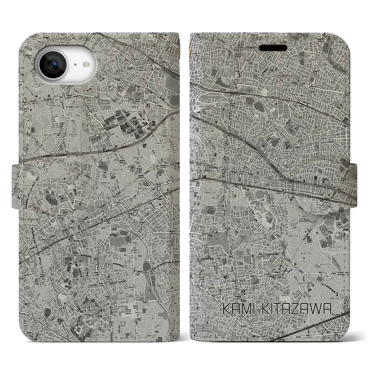 【上北沢(東京都)】地図柄iPhoneケース(手帳タイプ)