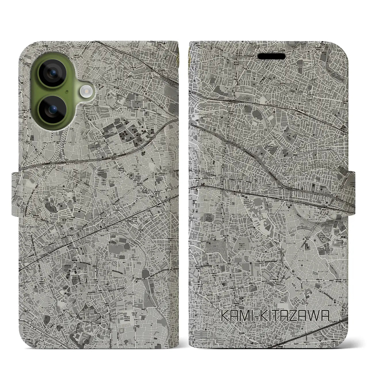 【上北沢(東京都)】地図柄iPhoneケース(手帳タイプ)