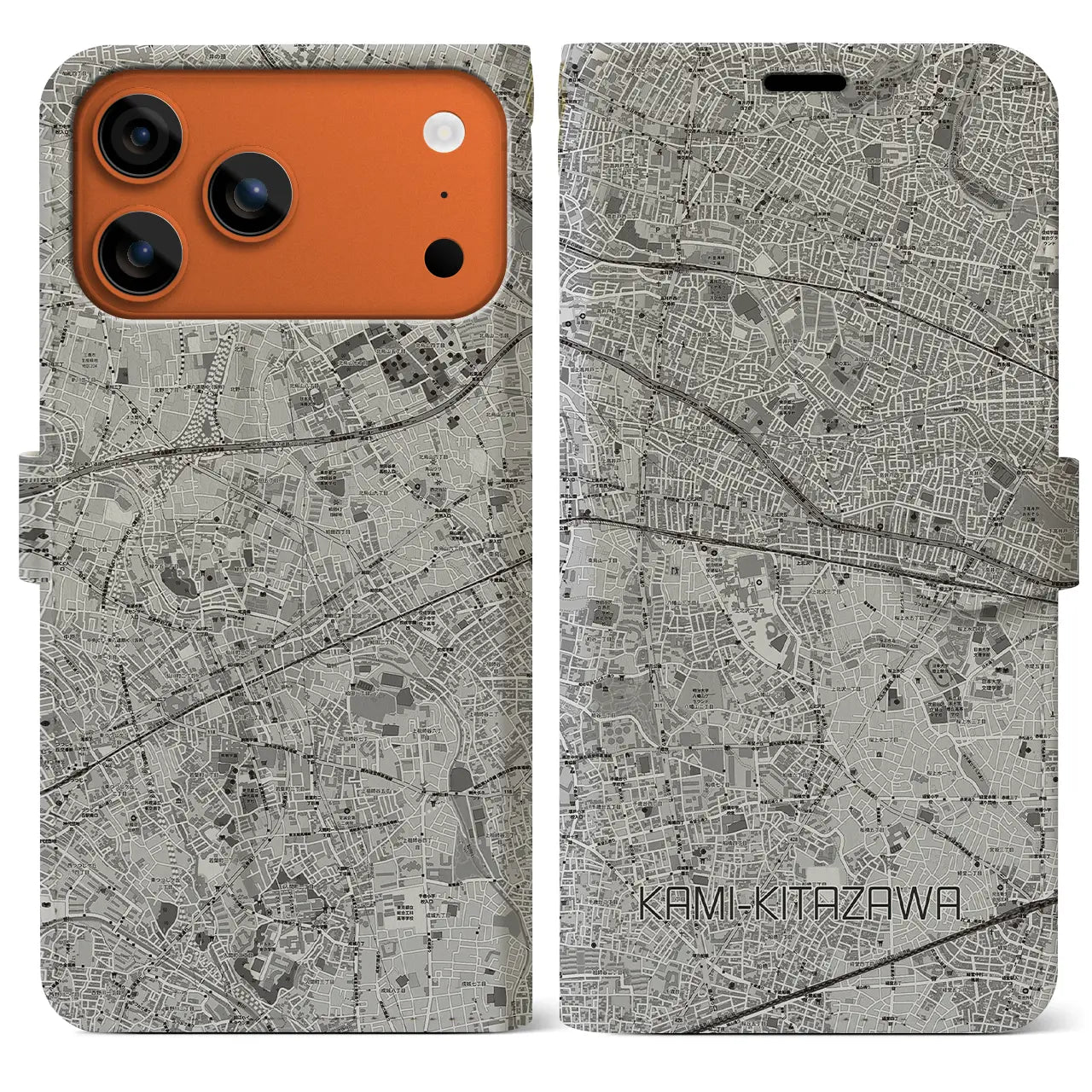 【上北沢(東京都)】地図柄iPhoneケース(手帳タイプ)