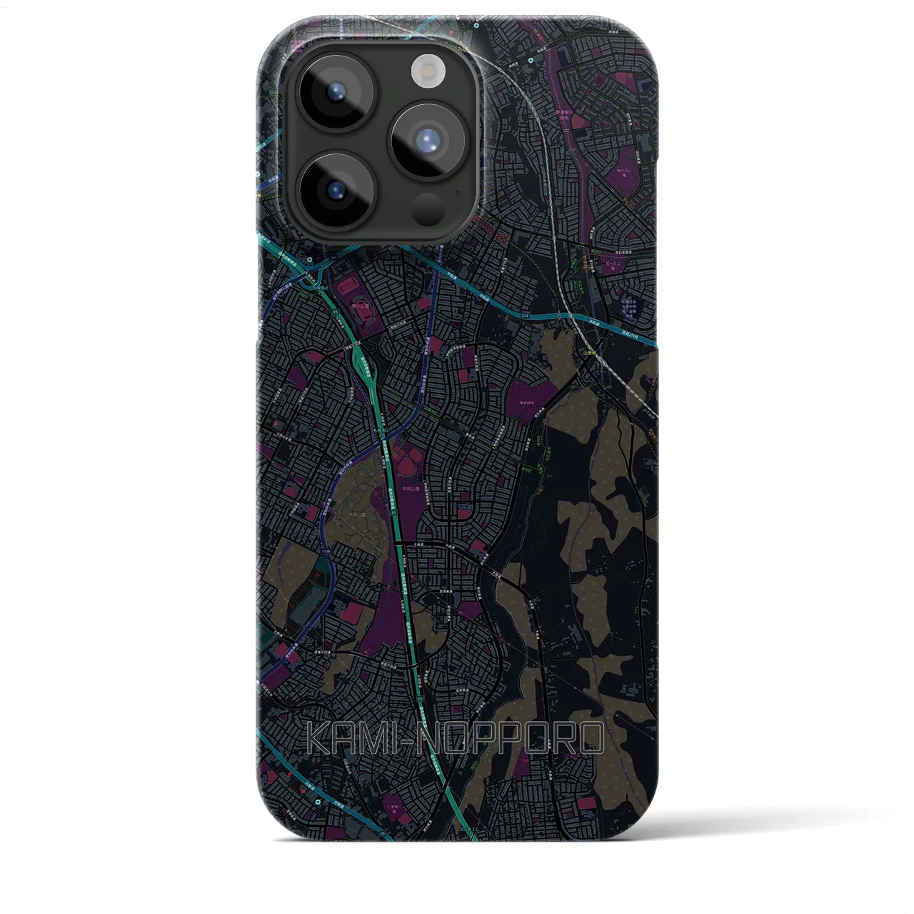 【上野幌(北海道)】地図柄iPhoneケース(バックカバータイプ)