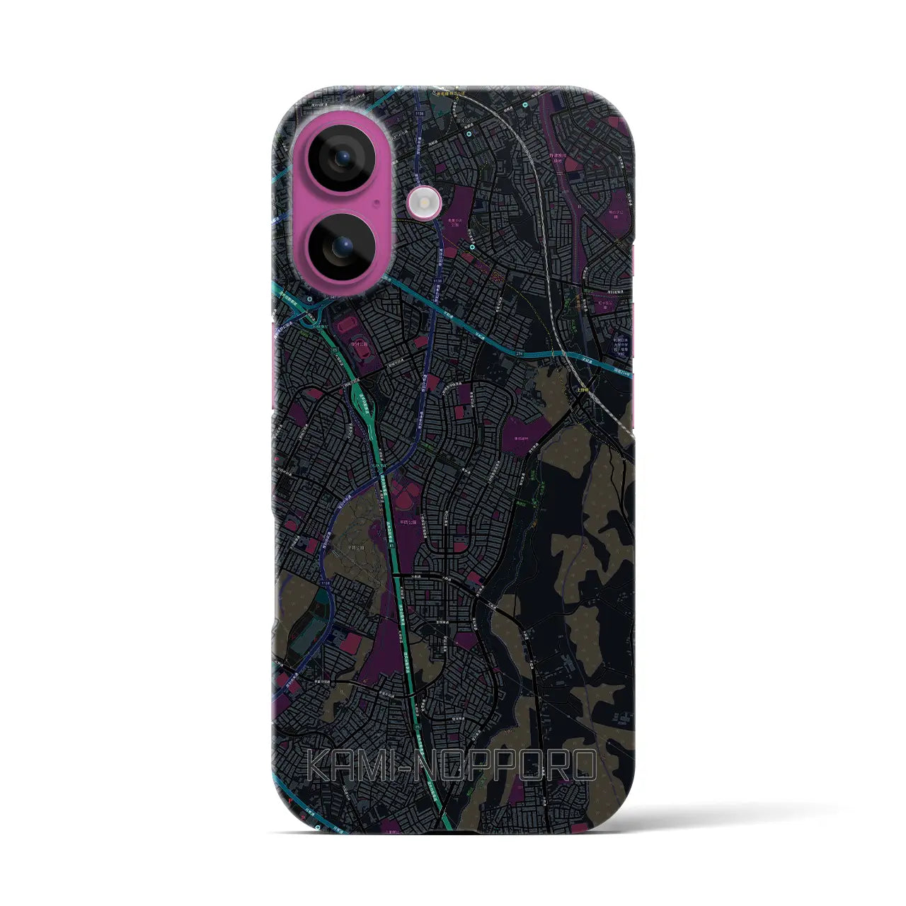 【上野幌(北海道)】地図柄iPhoneケース(バックカバータイプ)