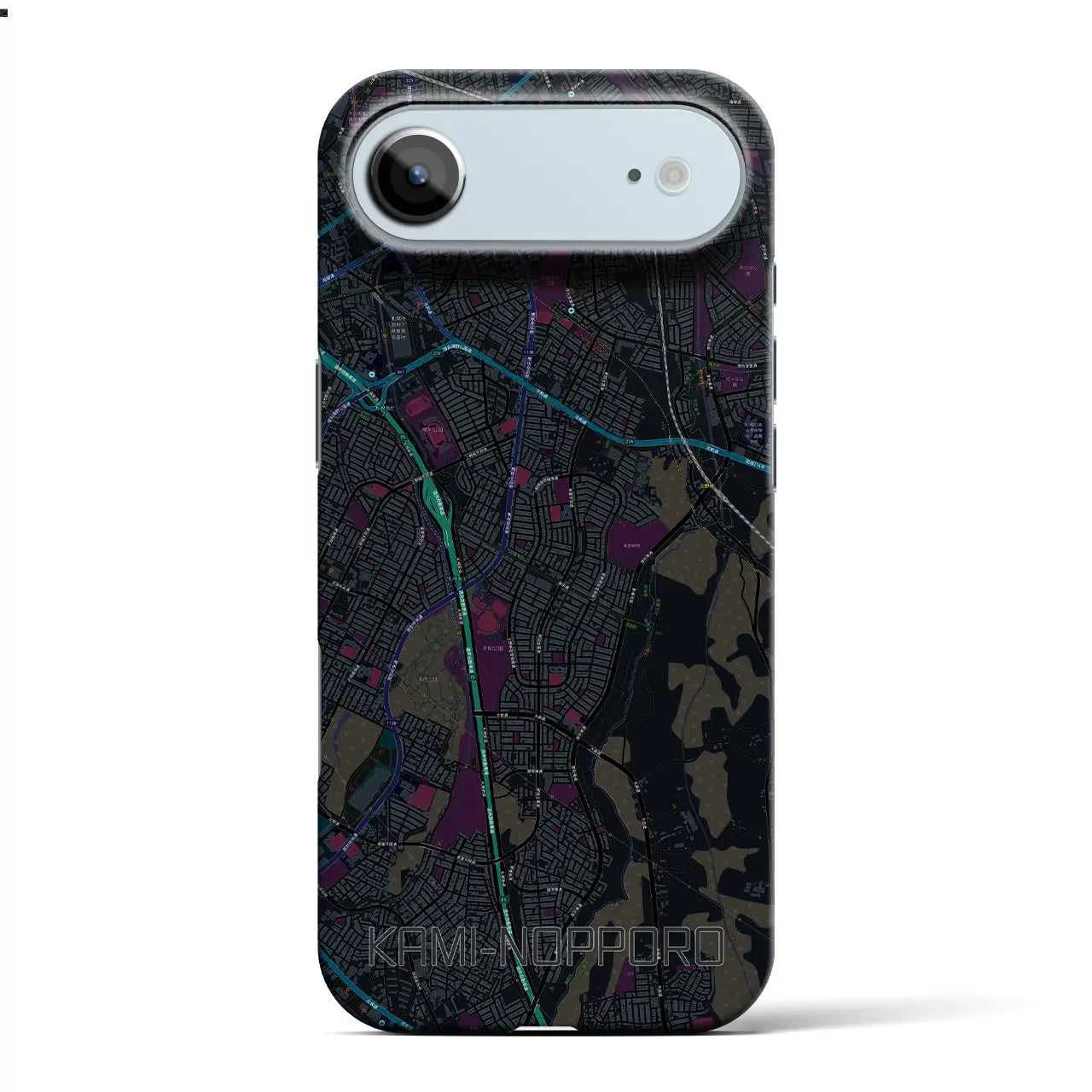 【上野幌(北海道)】地図柄iPhoneケース(バックカバータイプ)
