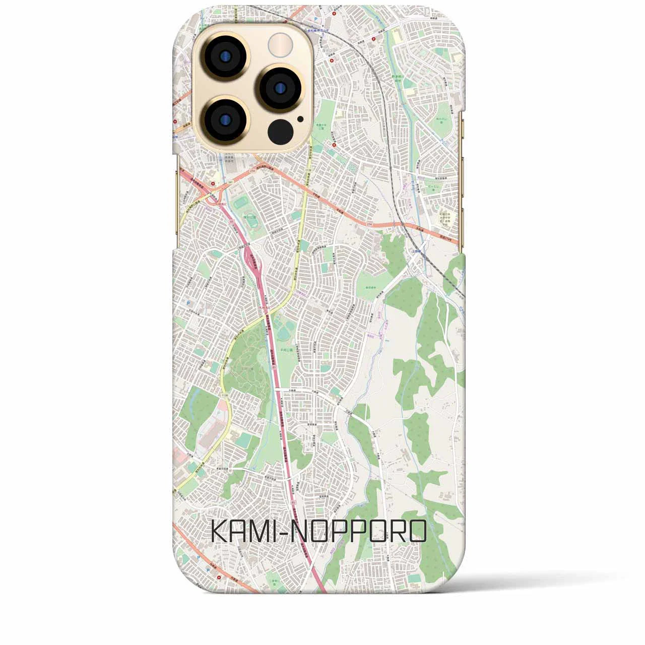 【上野幌(北海道)】地図柄iPhoneケース(バックカバータイプ)