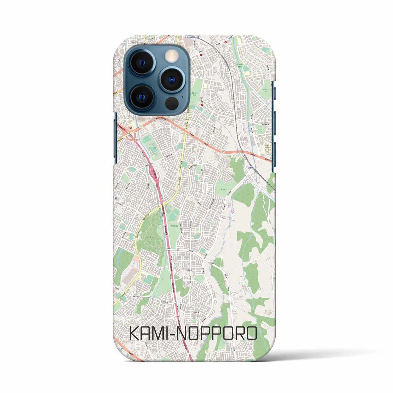 【上野幌(北海道)】地図柄iPhoneケース(バックカバータイプ)