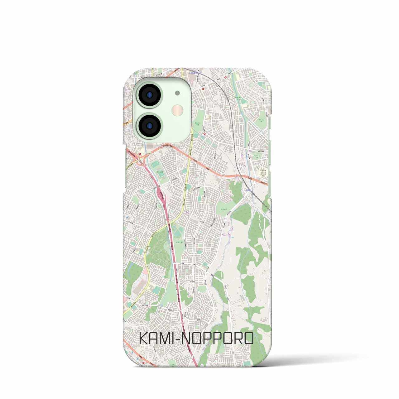 【上野幌(北海道)】地図柄iPhoneケース(バックカバータイプ)