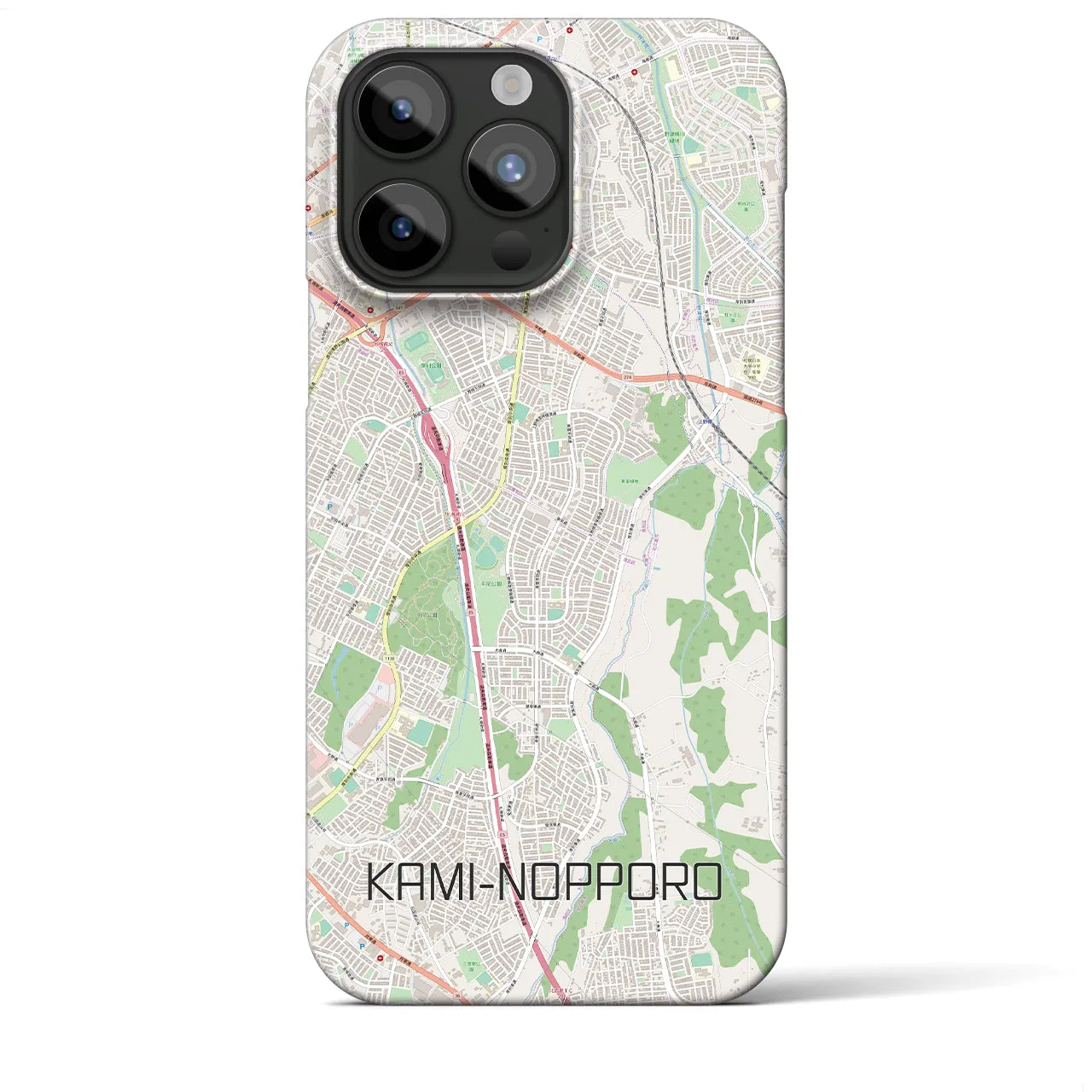 【上野幌(北海道)】地図柄iPhoneケース(バックカバータイプ)