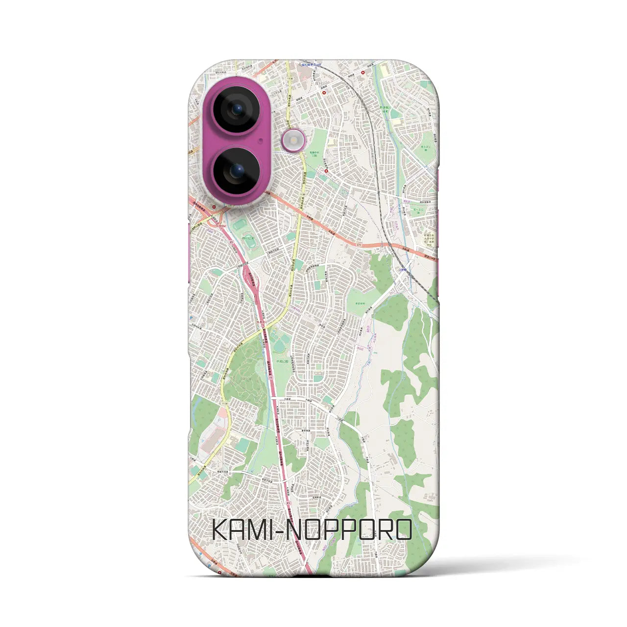 【上野幌(北海道)】地図柄iPhoneケース(バックカバータイプ)