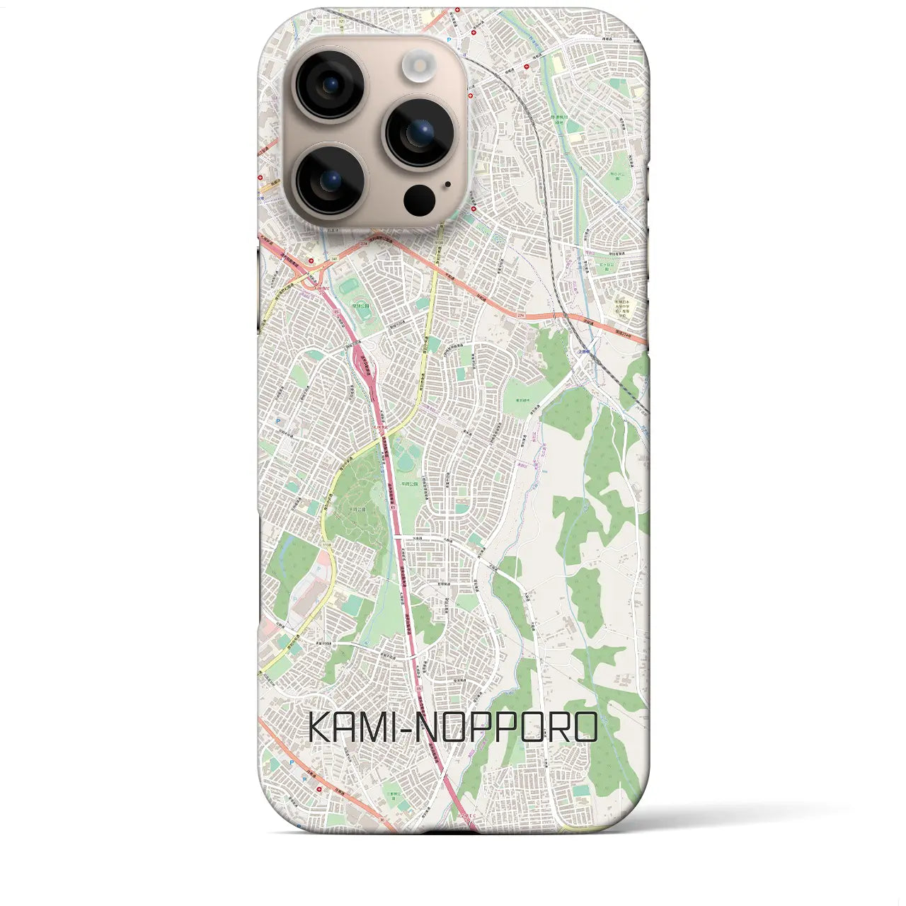 【上野幌(北海道)】地図柄iPhoneケース(バックカバータイプ)