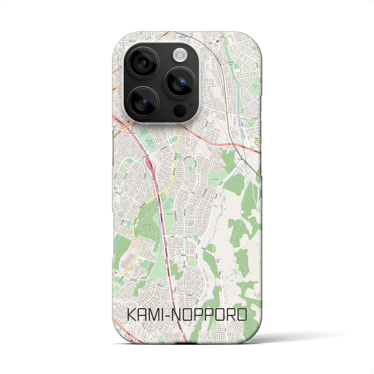 【上野幌(北海道)】地図柄iPhoneケース(バックカバータイプ)