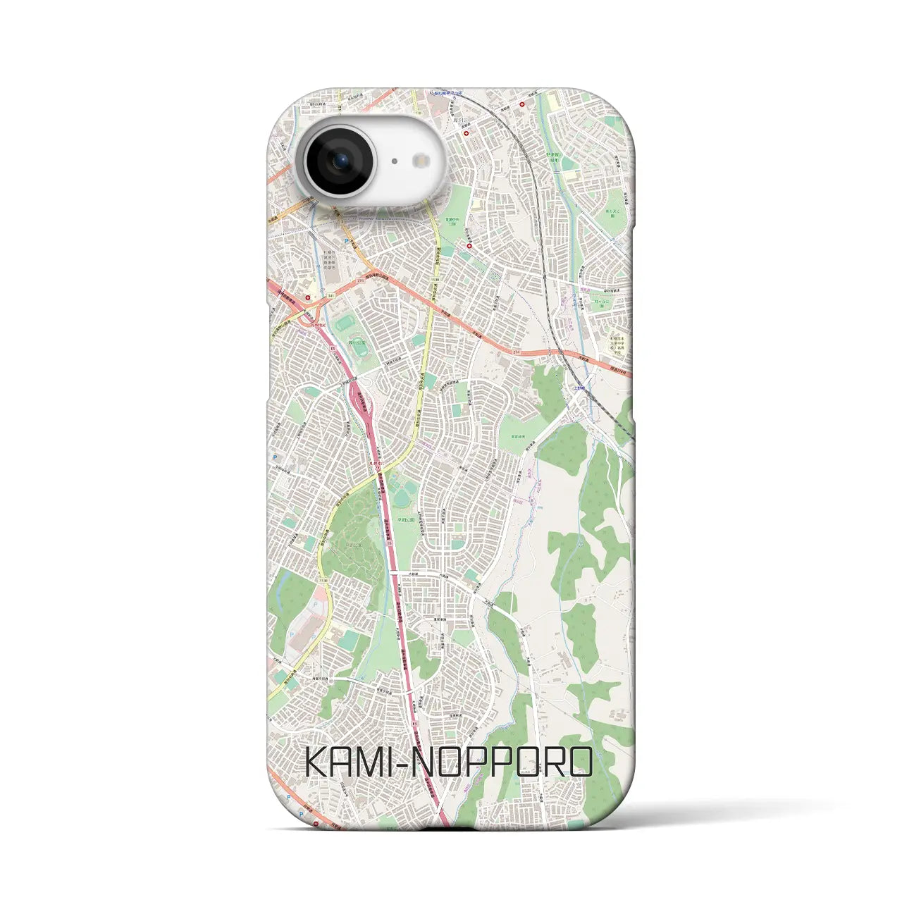 【上野幌(北海道)】地図柄iPhoneケース(バックカバータイプ)