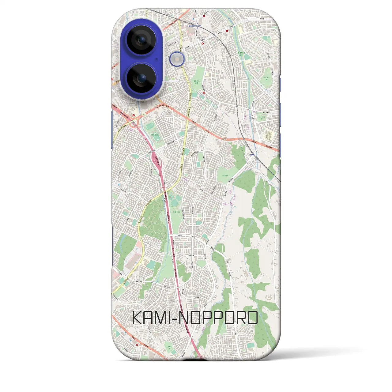 【上野幌(北海道)】地図柄iPhoneケース(バックカバータイプ)