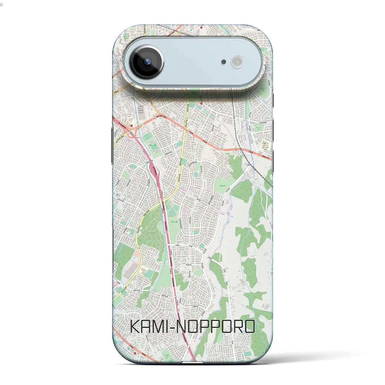 【上野幌(北海道)】地図柄iPhoneケース(バックカバータイプ)