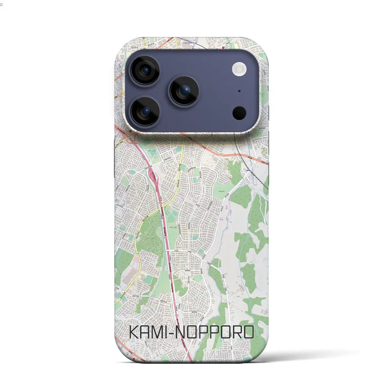 【上野幌(北海道)】地図柄iPhoneケース(バックカバータイプ)