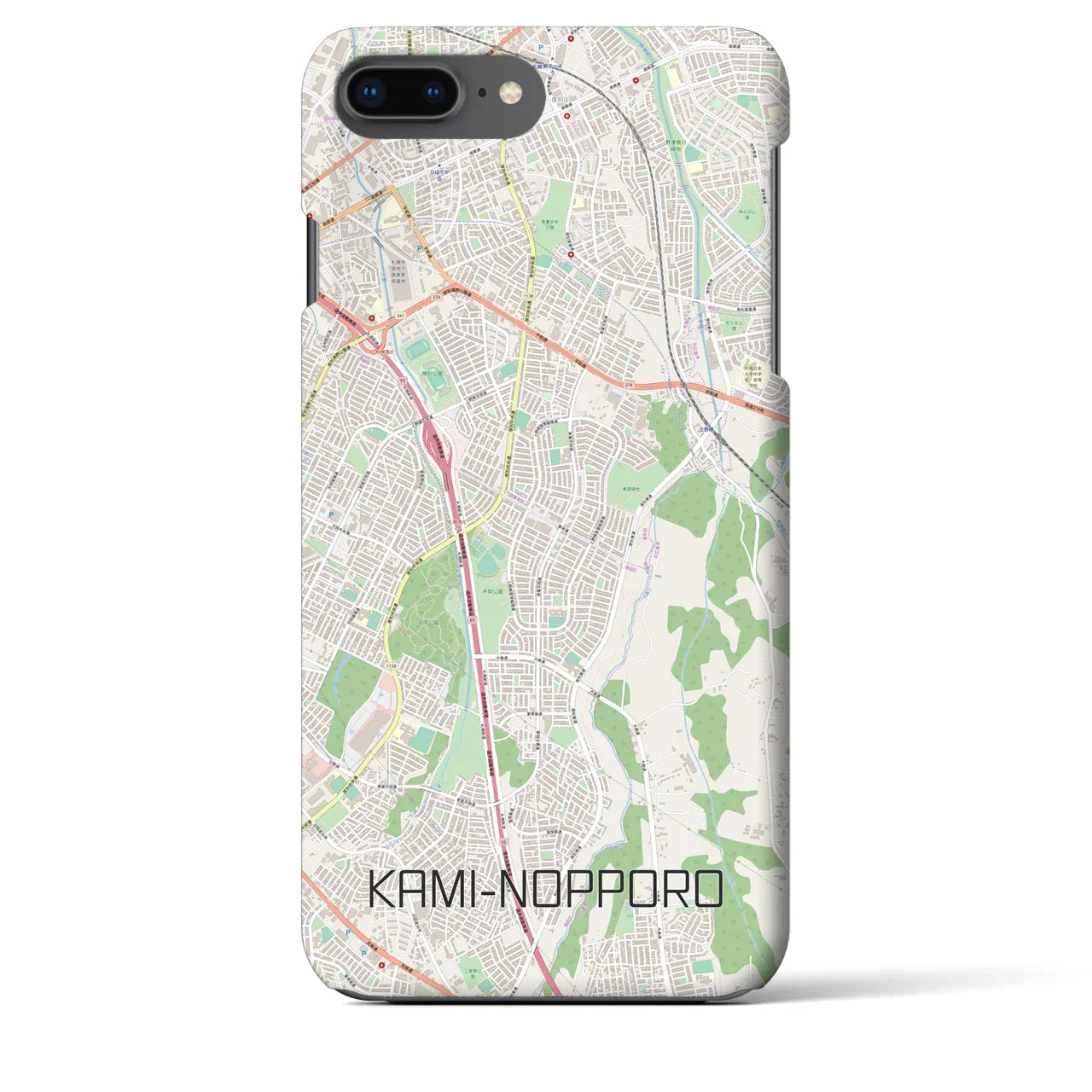 【上野幌(北海道)】地図柄iPhoneケース(バックカバータイプ)
