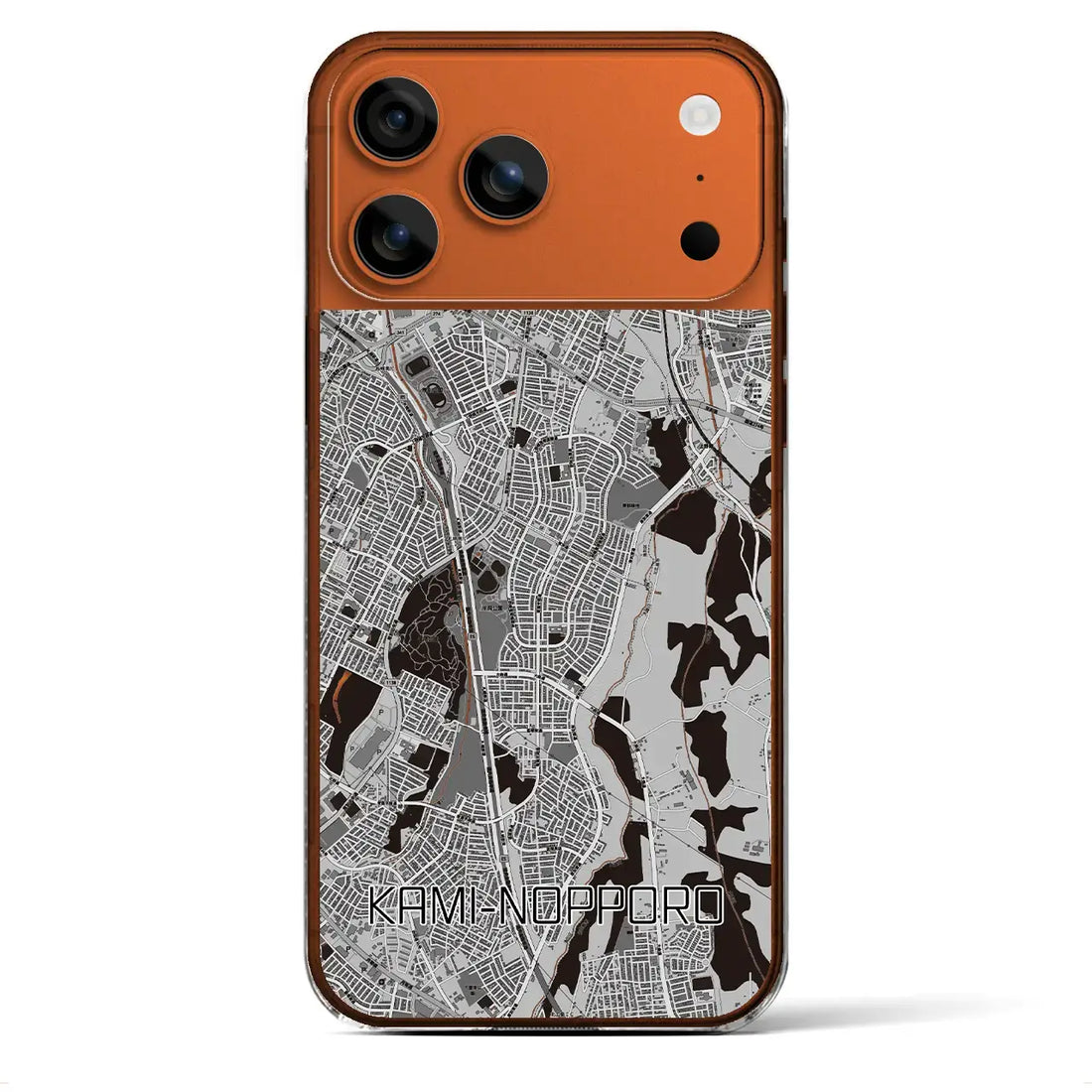 【上野幌(北海道)】地図柄iPhoneケース(クリアタイプ)