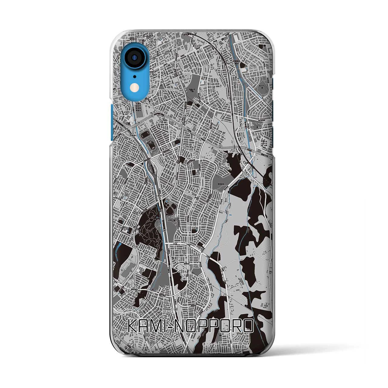 【上野幌(北海道)】地図柄iPhoneケース(クリアタイプ)