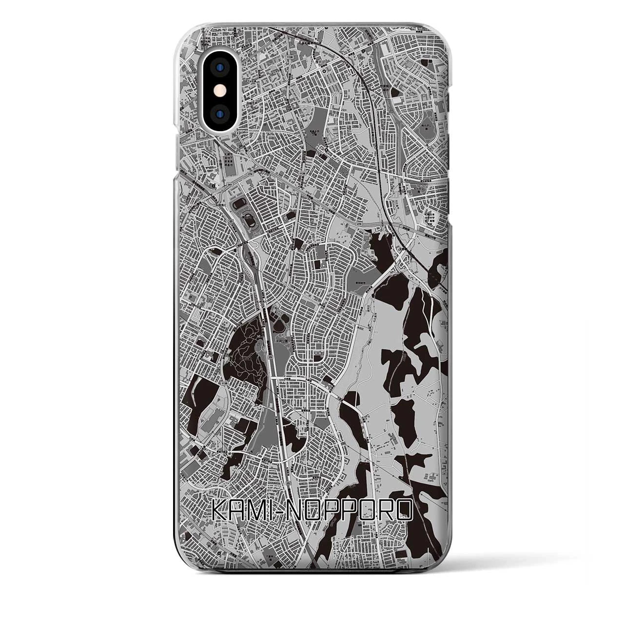 【上野幌(北海道)】地図柄iPhoneケース(クリアタイプ)