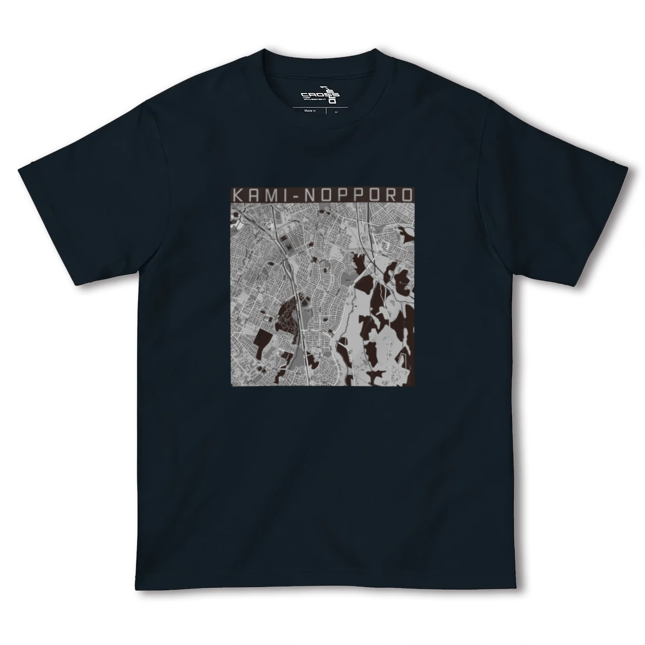 【上野幌(北海道)】地図柄ヘビーウェイトTシャツ