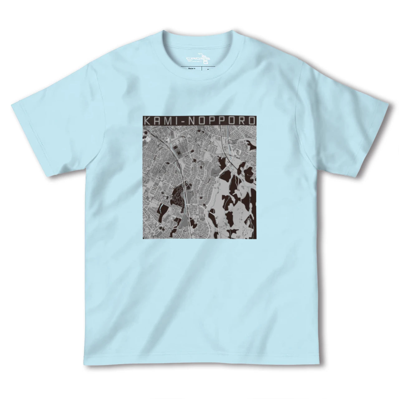 【上野幌(北海道)】地図柄ヘビーウェイトTシャツ