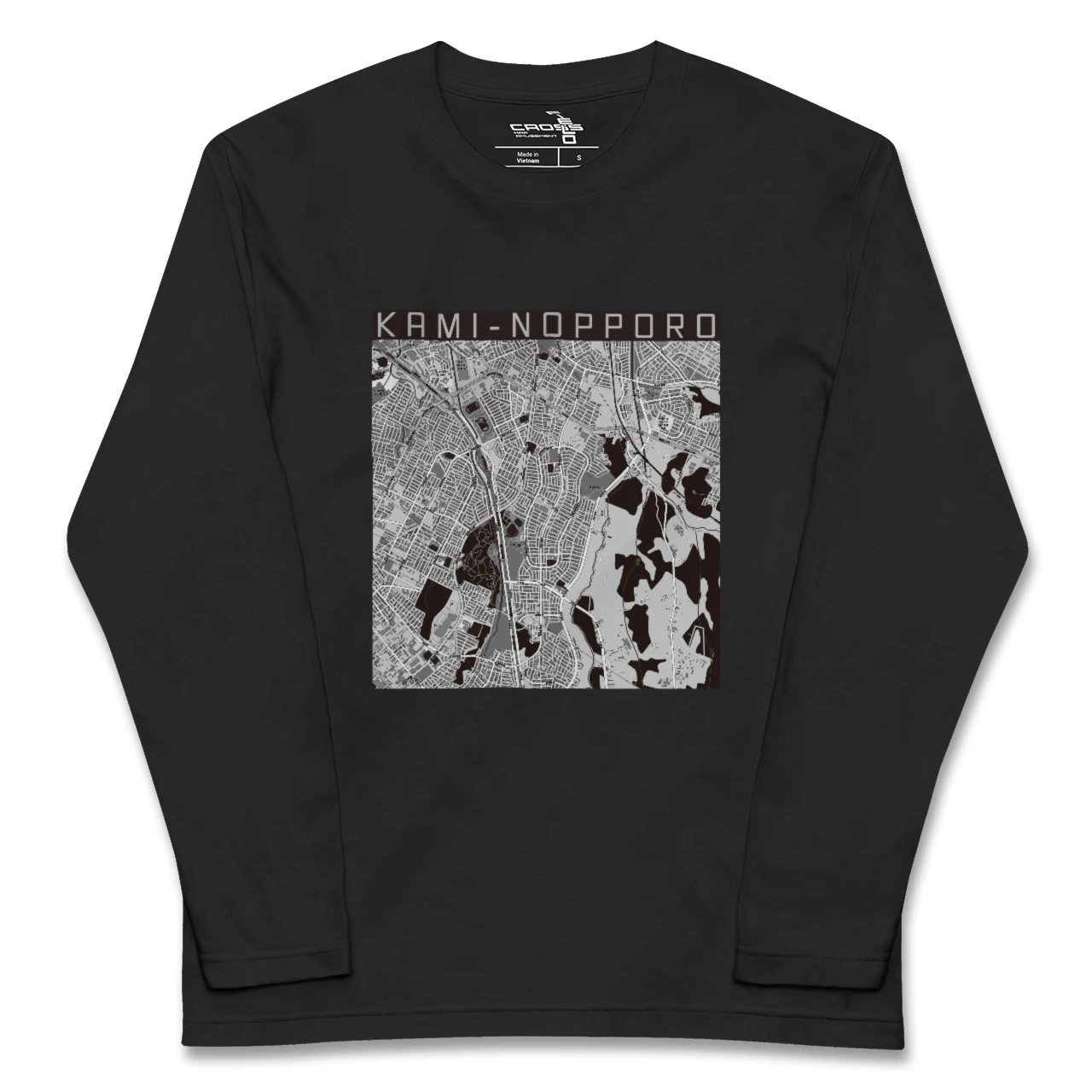 【上野幌(北海道)】地図柄ロングスリーブTシャツ