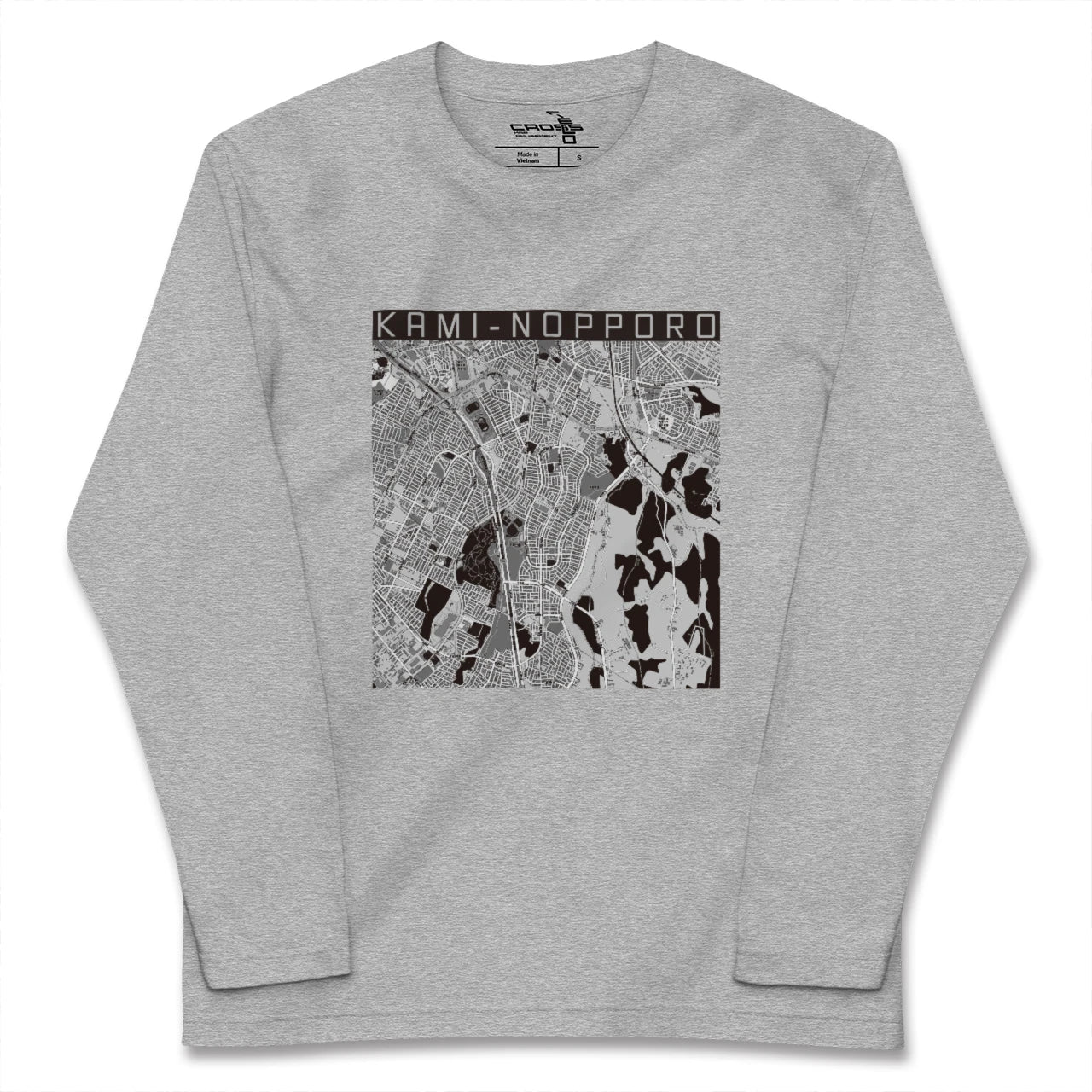 【上野幌(北海道)】地図柄ロングスリーブTシャツ