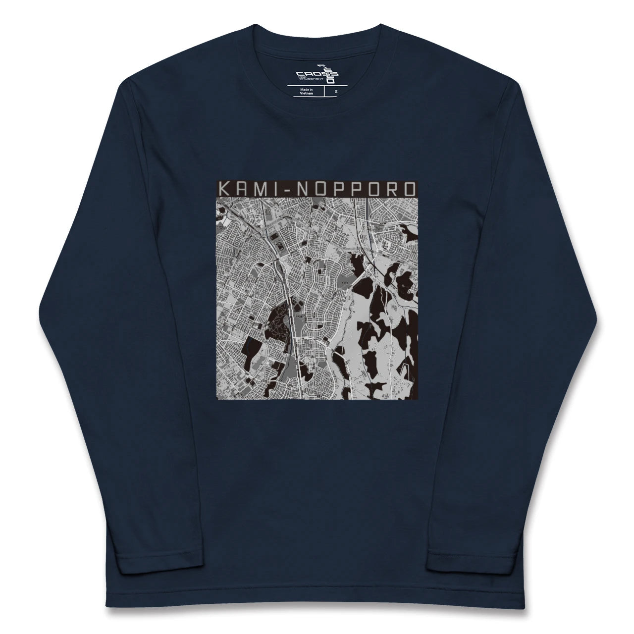 【上野幌(北海道)】地図柄ロングスリーブTシャツ
