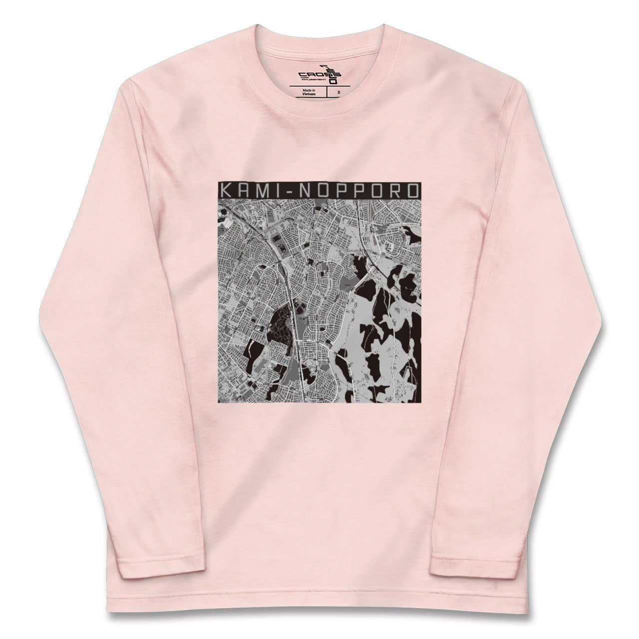 【上野幌(北海道)】地図柄ロングスリーブTシャツ