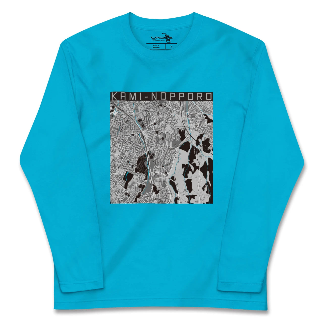 【上野幌(北海道)】地図柄ロングスリーブTシャツ