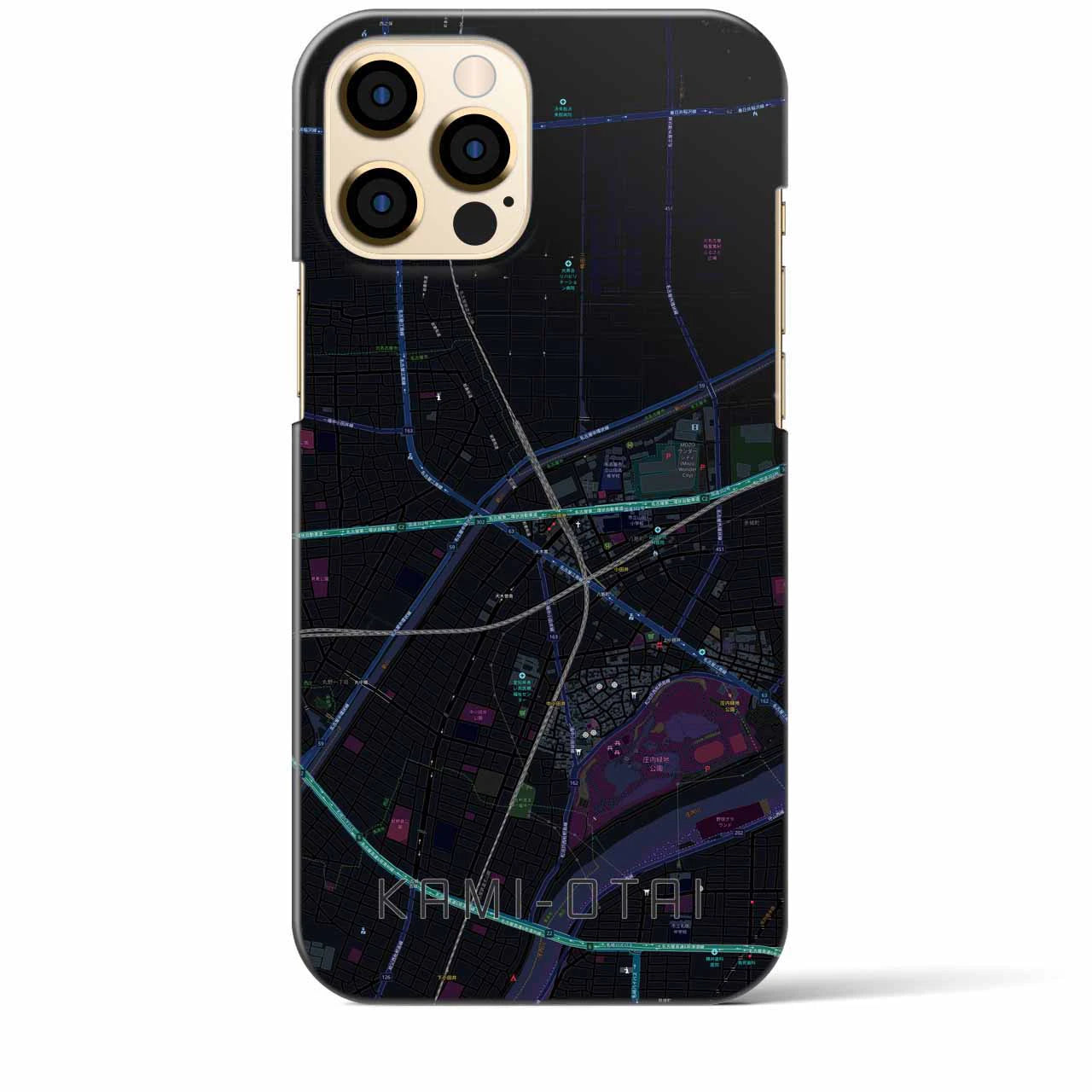 【上小田井(愛知県)】地図柄iPhoneケース(バックカバータイプ)