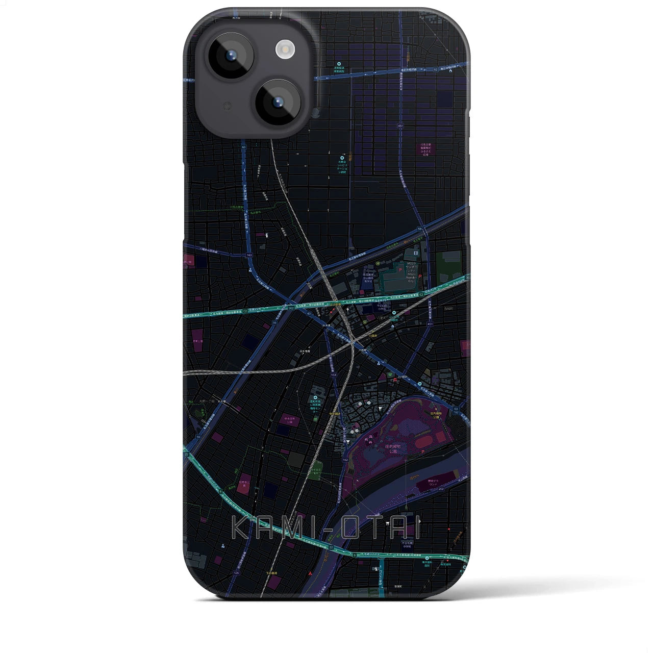 【上小田井(愛知県)】地図柄iPhoneケース(バックカバータイプ)