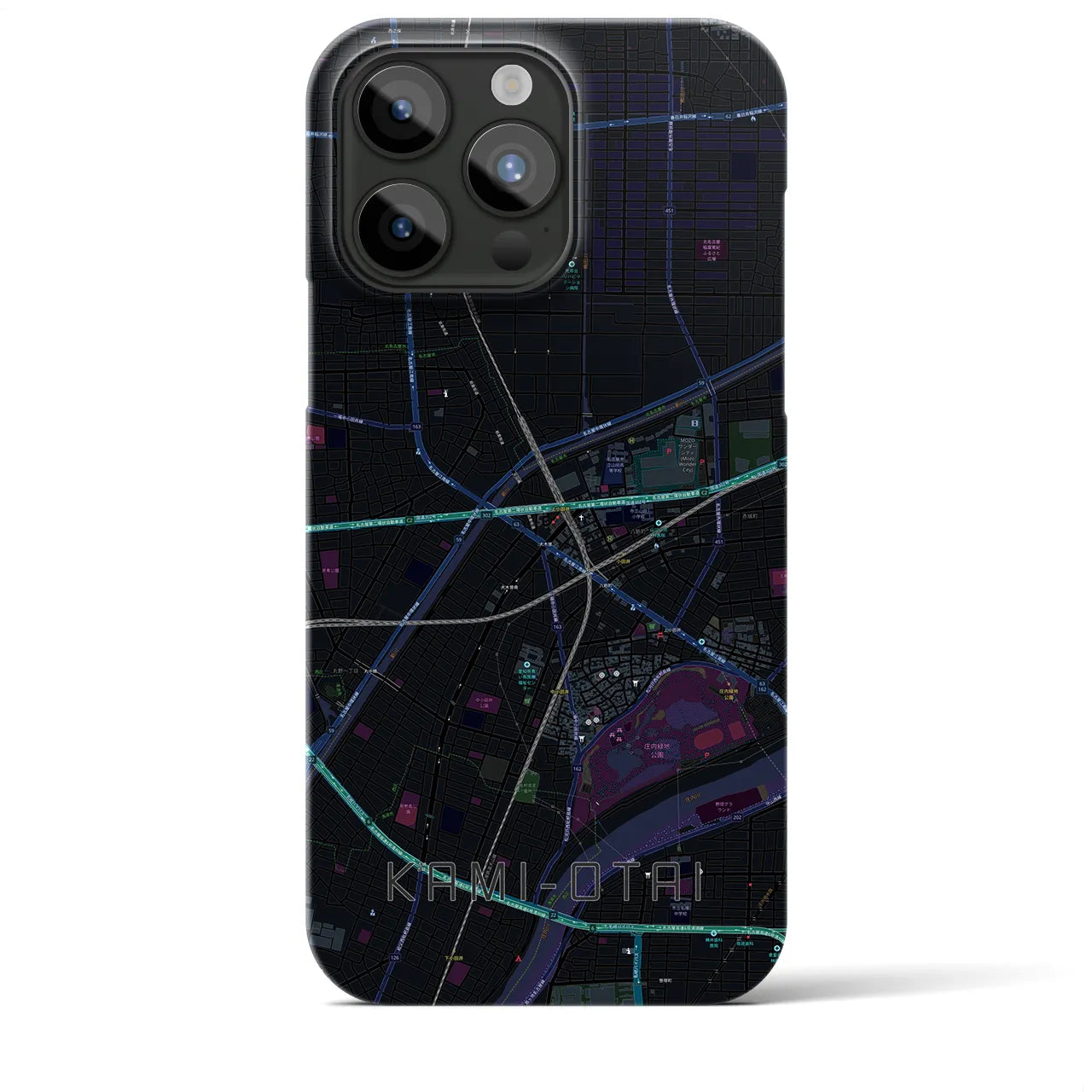 【上小田井(愛知県)】地図柄iPhoneケース(バックカバータイプ)