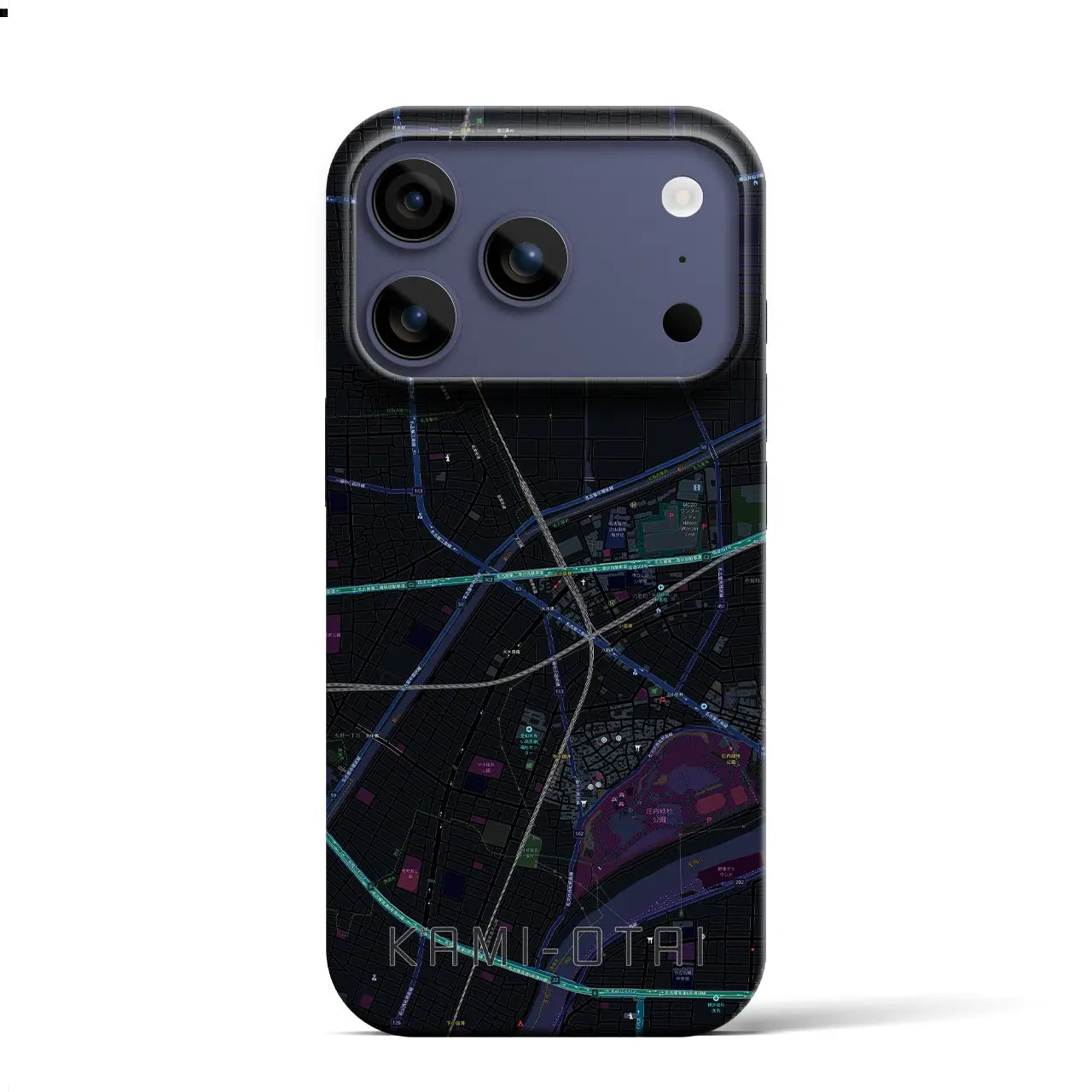 【上小田井(愛知県)】地図柄iPhoneケース(バックカバータイプ)