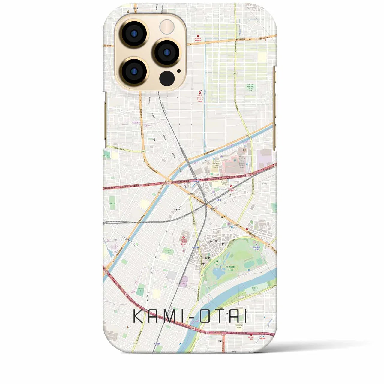 【上小田井(愛知県)】地図柄iPhoneケース(バックカバータイプ)