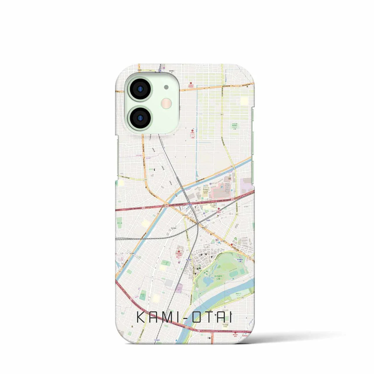 【上小田井(愛知県)】地図柄iPhoneケース(バックカバータイプ)