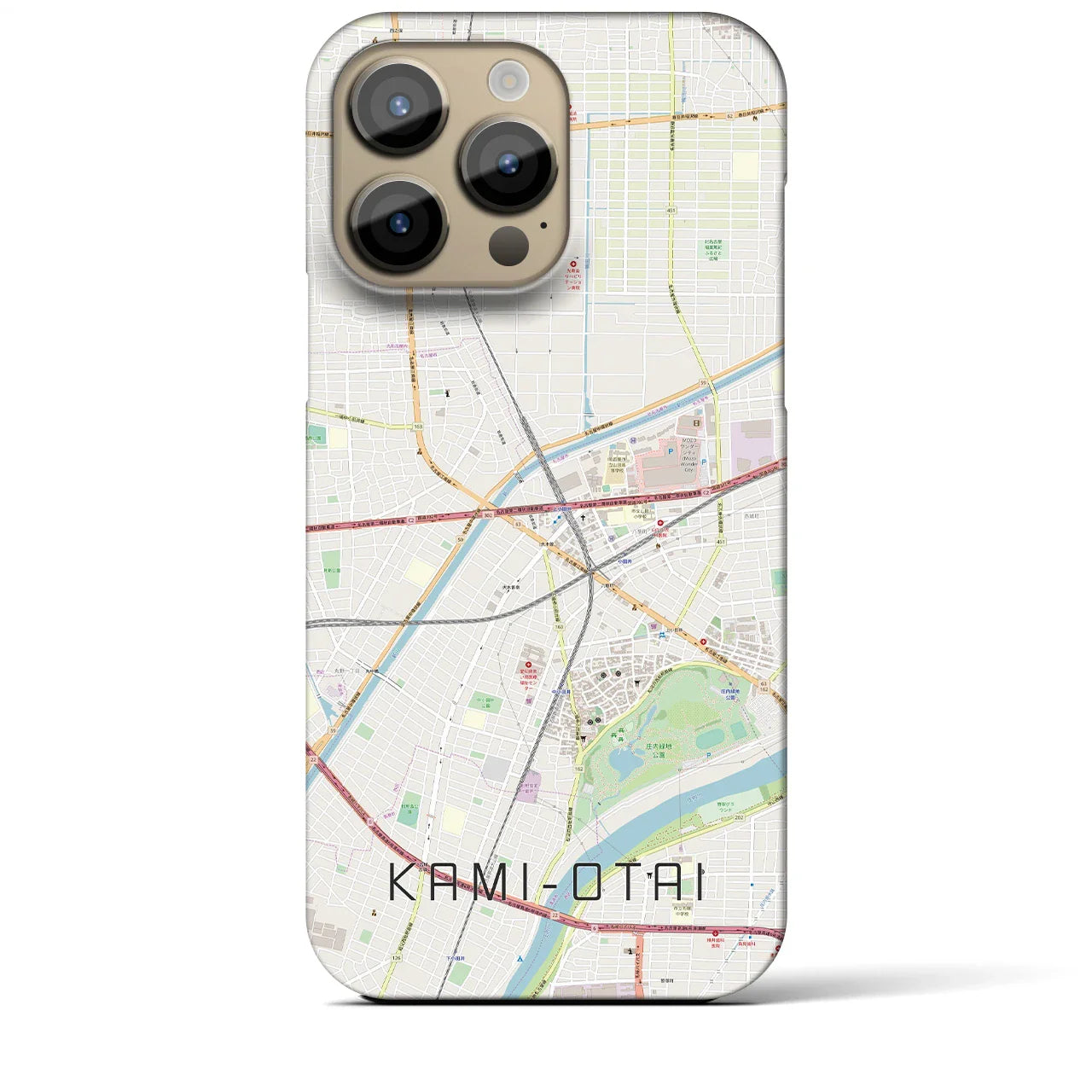 【上小田井(愛知県)】地図柄iPhoneケース(バックカバータイプ)