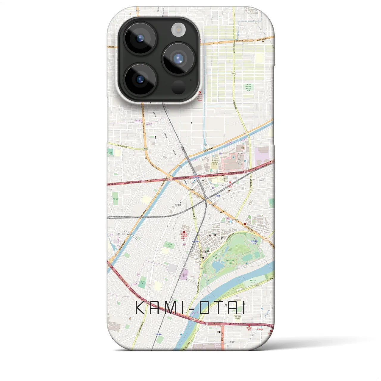 【上小田井(愛知県)】地図柄iPhoneケース(バックカバータイプ)