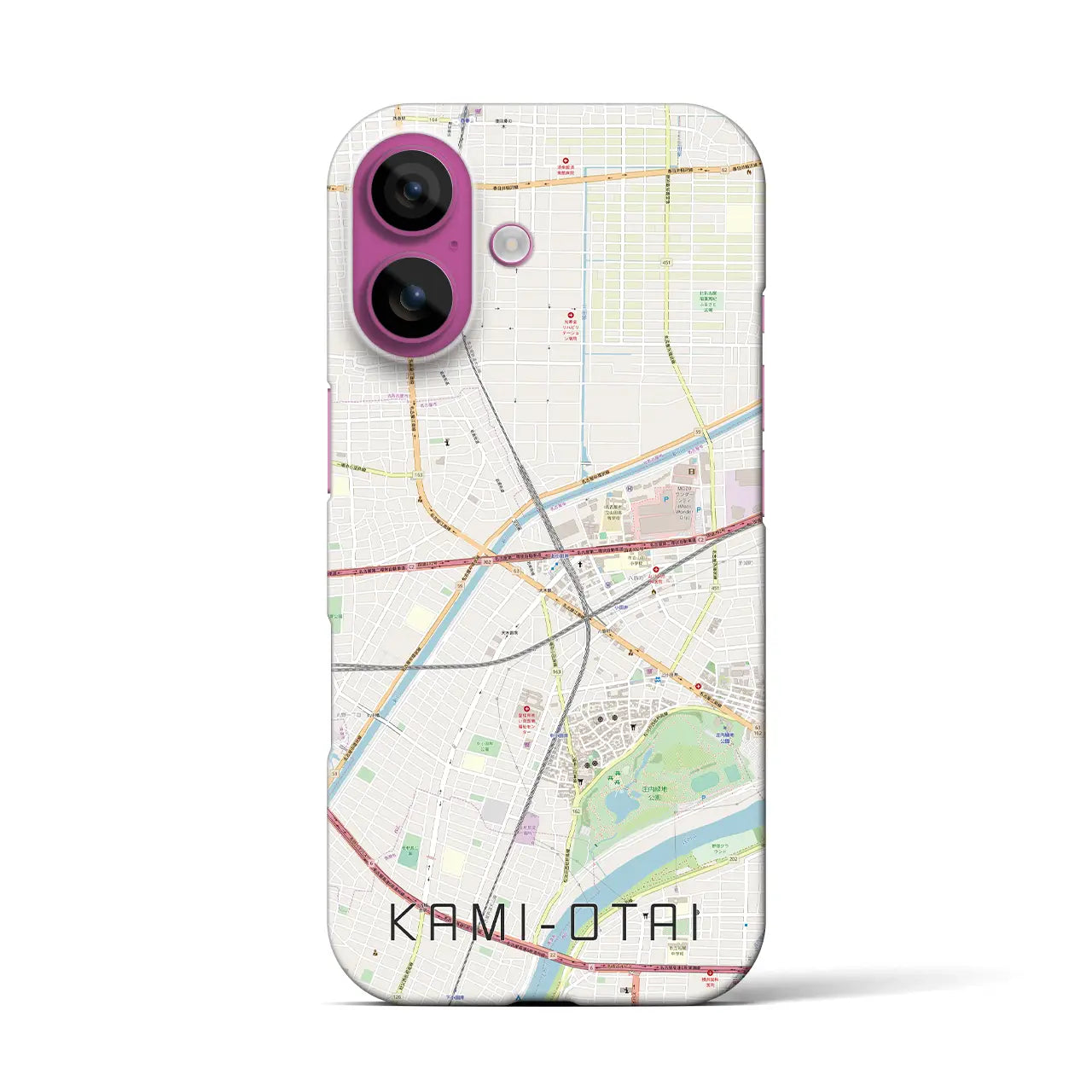 【上小田井(愛知県)】地図柄iPhoneケース(バックカバータイプ)