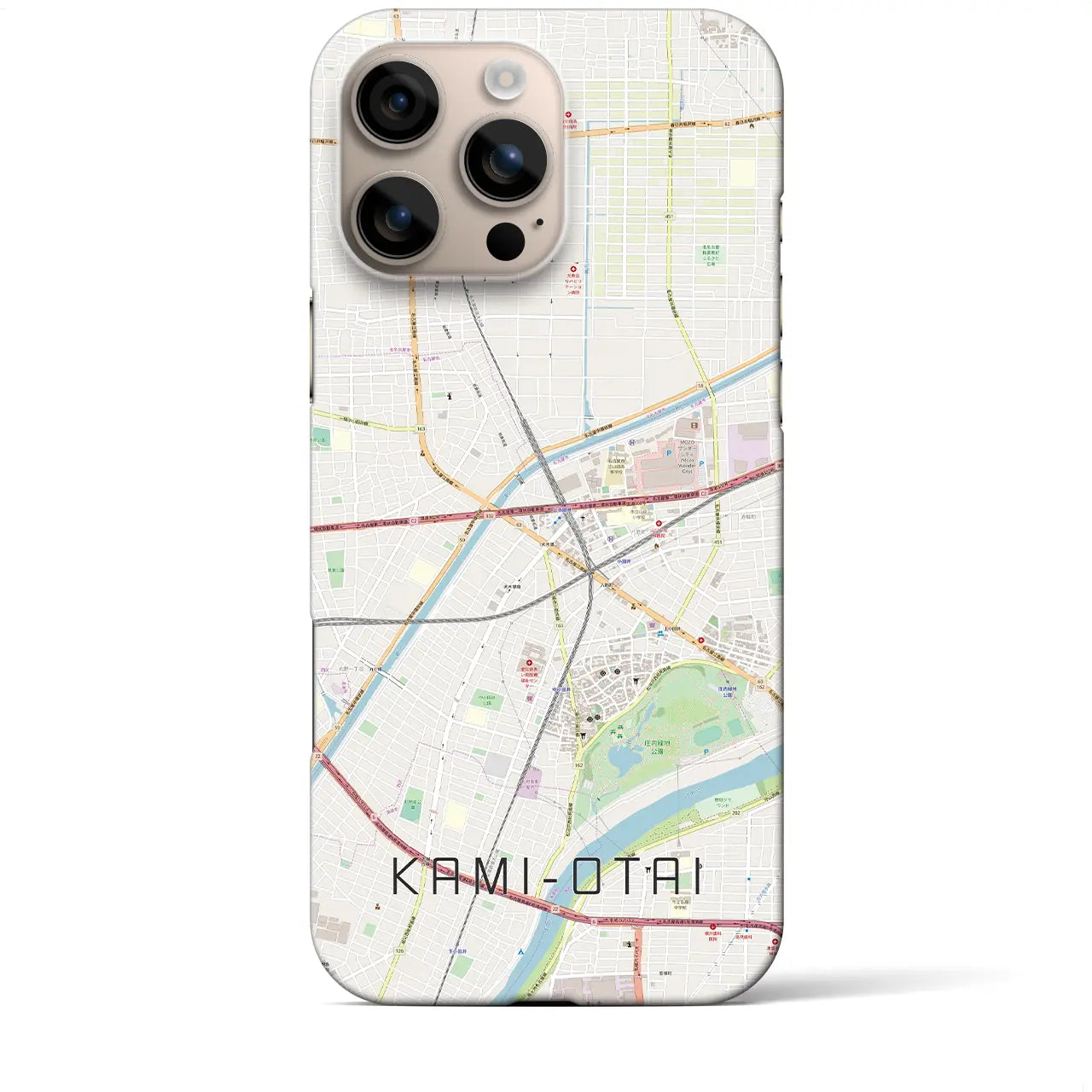 【上小田井(愛知県)】地図柄iPhoneケース(バックカバータイプ)