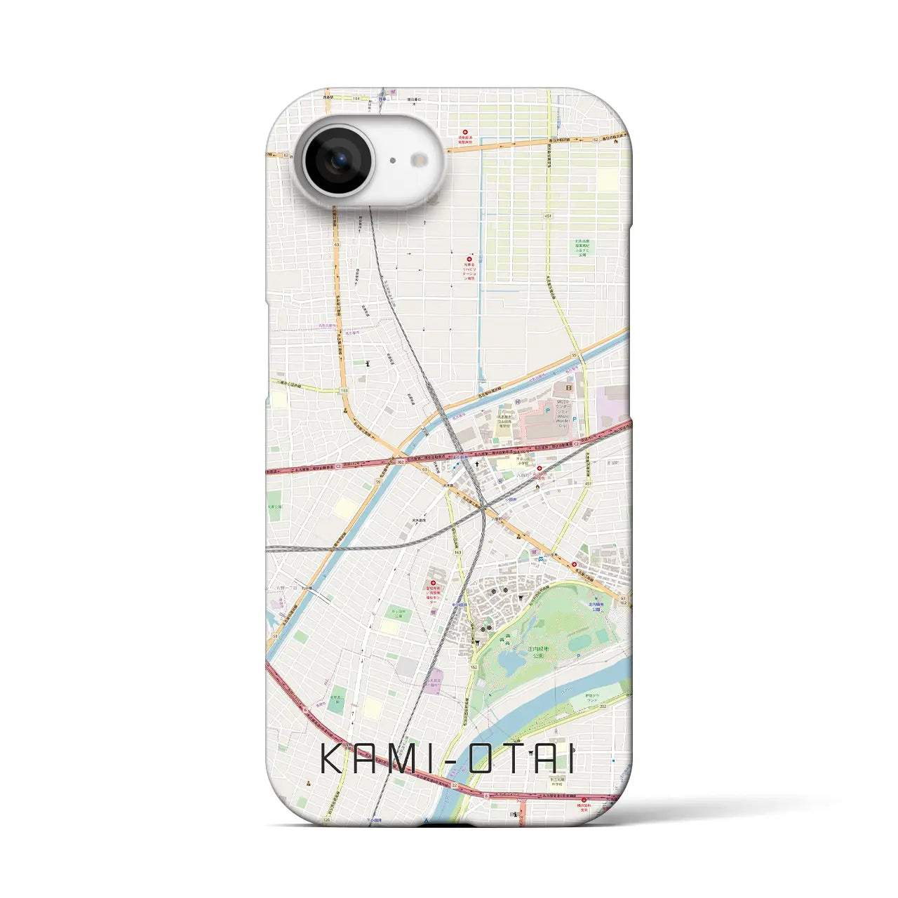 【上小田井(愛知県)】地図柄iPhoneケース(バックカバータイプ)