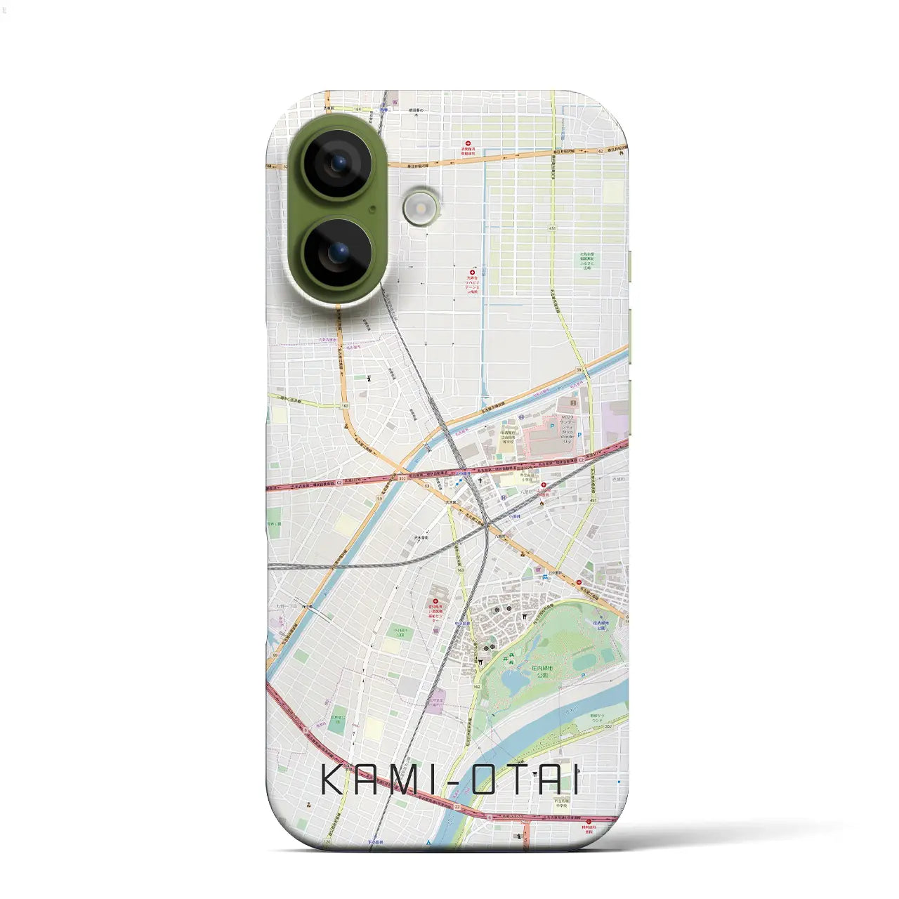 【上小田井(愛知県)】地図柄iPhoneケース(バックカバータイプ)