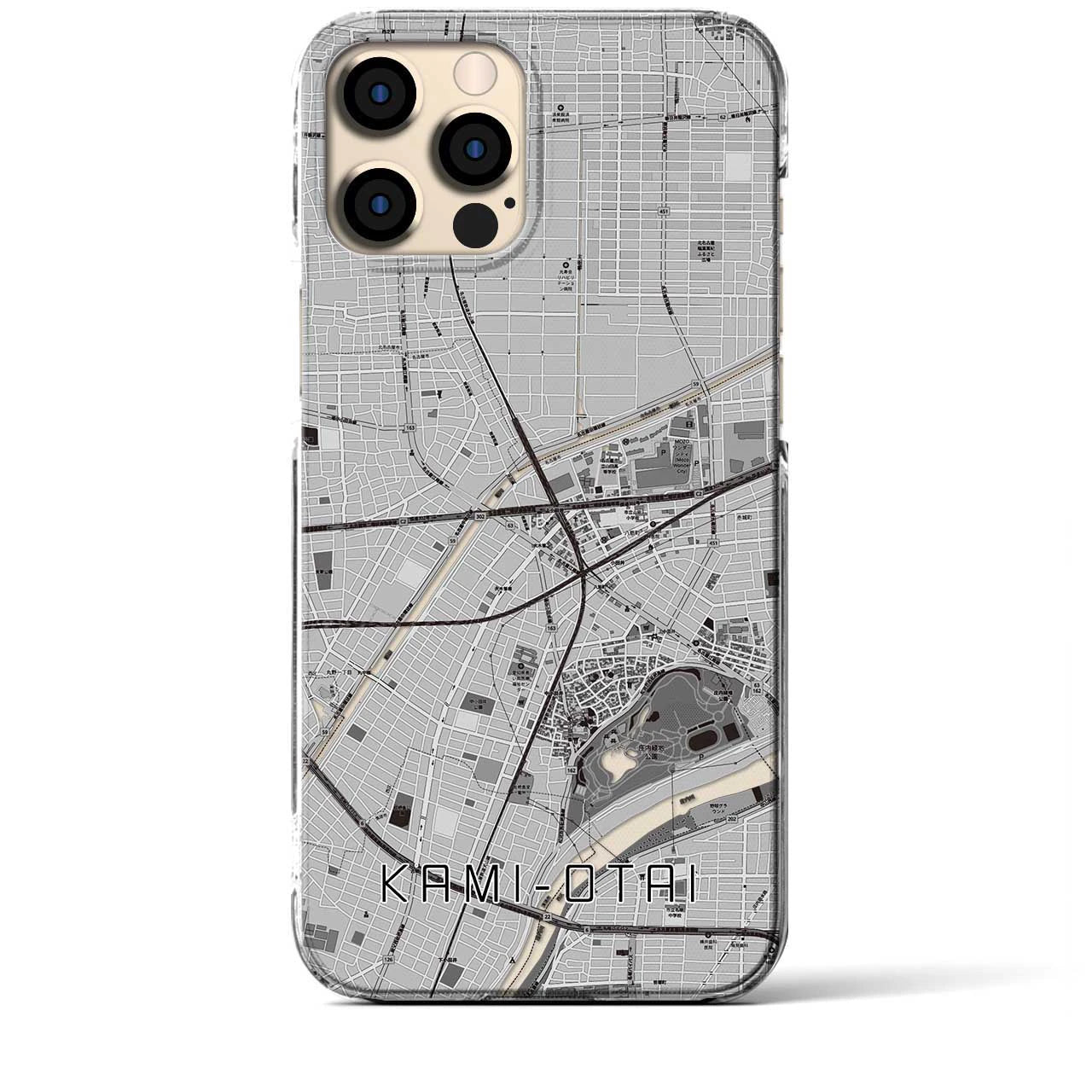 【上小田井(愛知県)】地図柄iPhoneケース(クリアタイプ)