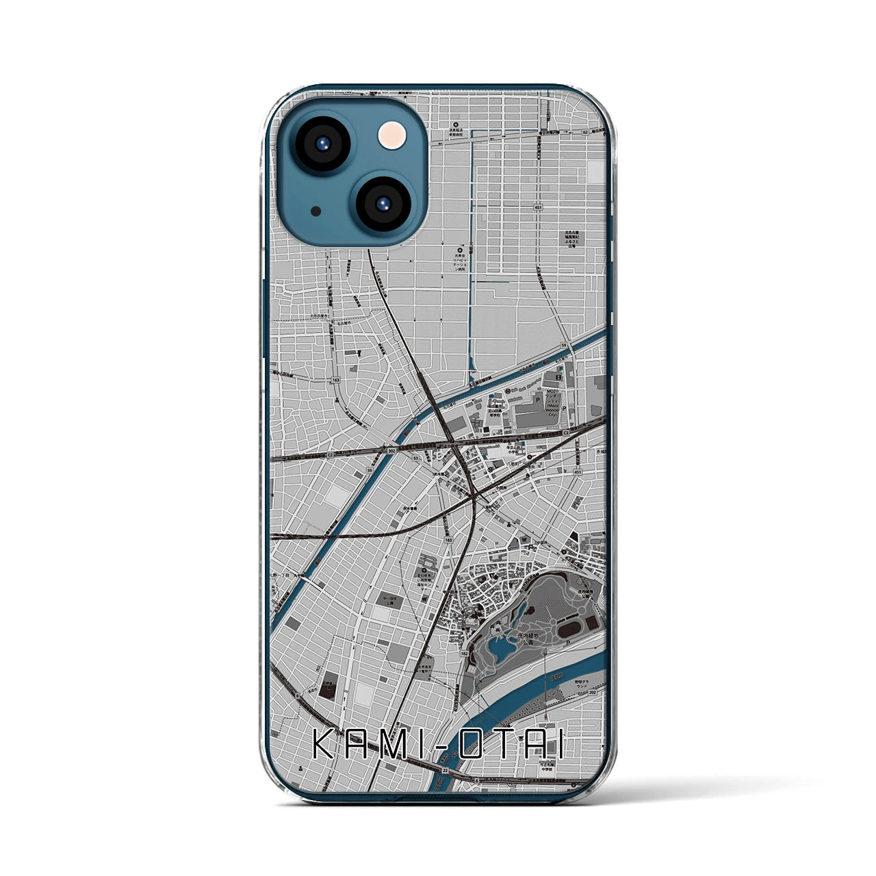 【上小田井(愛知県)】地図柄iPhoneケース(クリアタイプ)