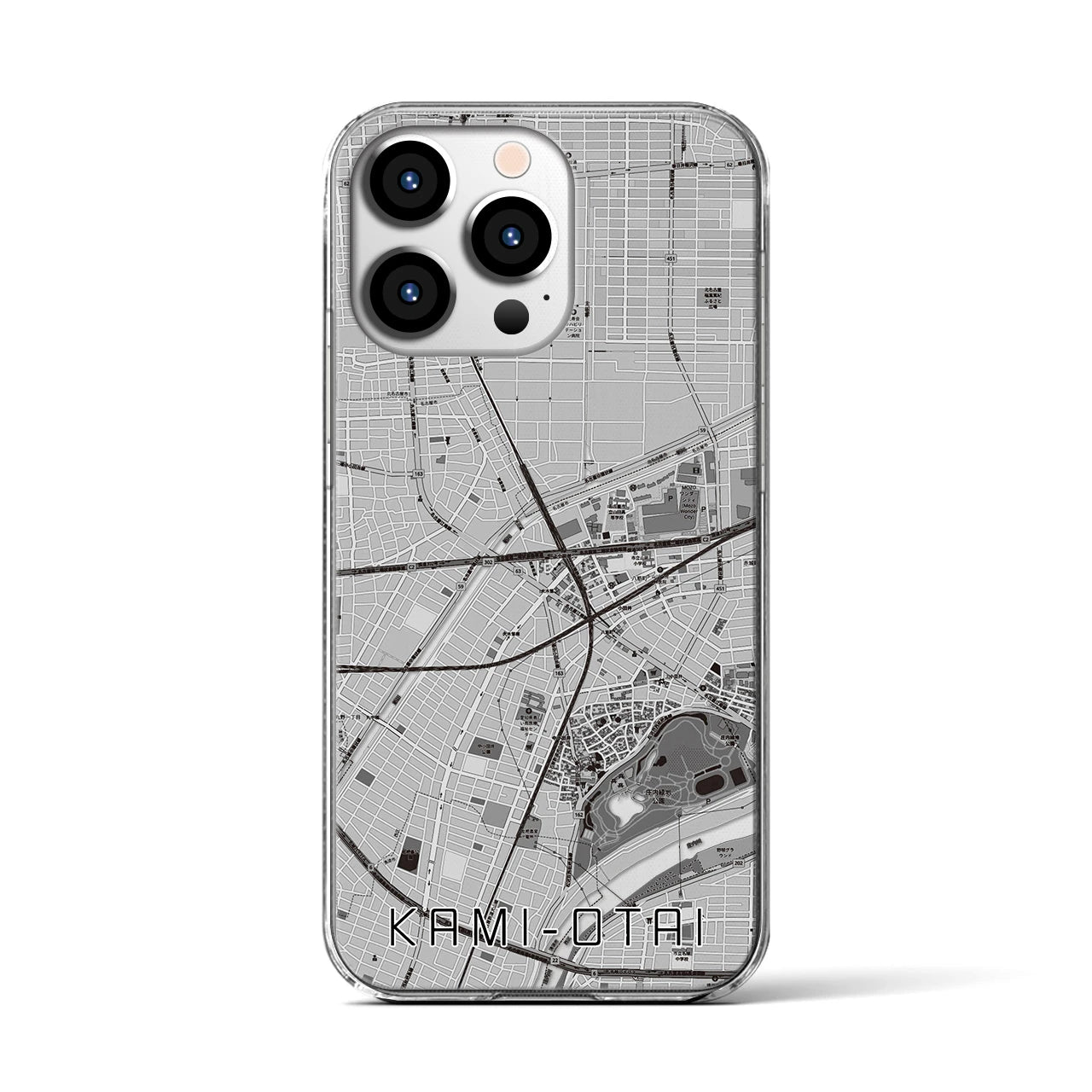 【上小田井(愛知県)】地図柄iPhoneケース(クリアタイプ)