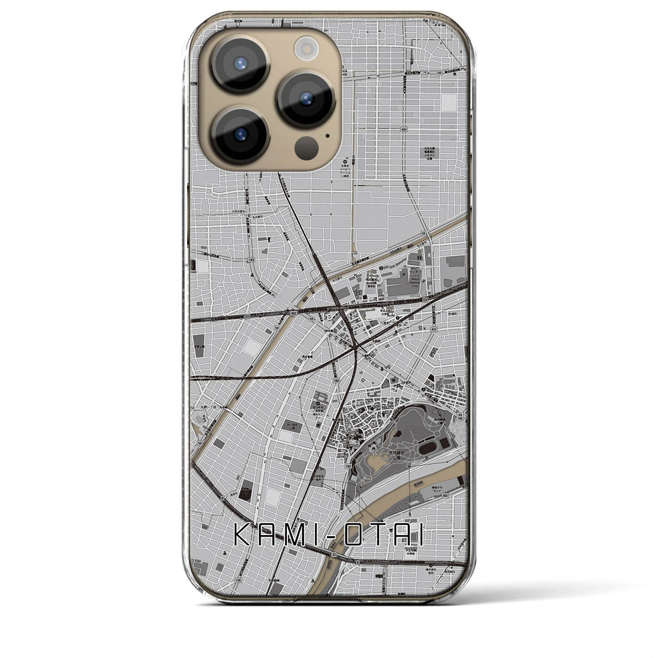 【上小田井(愛知県)】地図柄iPhoneケース(クリアタイプ)