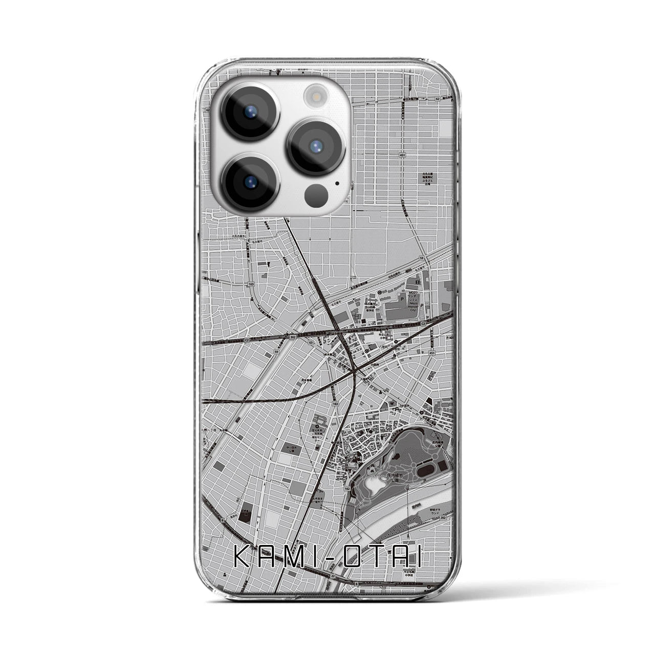 【上小田井(愛知県)】地図柄iPhoneケース(クリアタイプ)