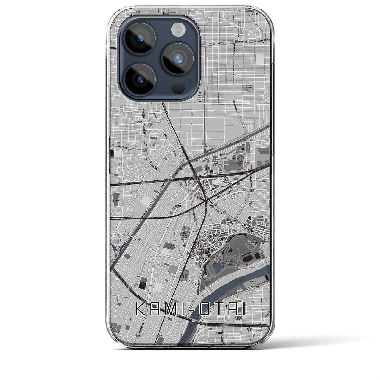 【上小田井(愛知県)】地図柄iPhoneケース(クリアタイプ)