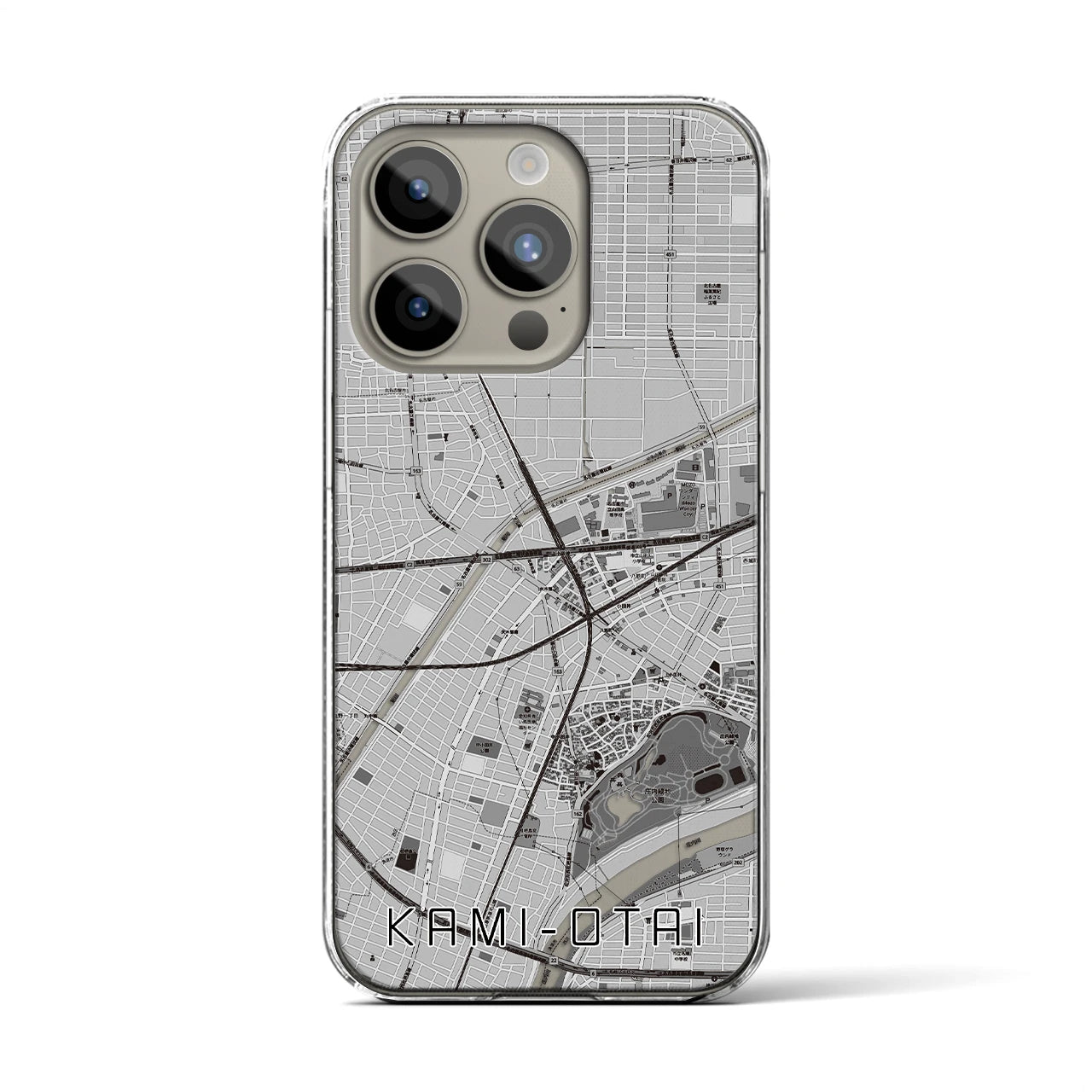 【上小田井(愛知県)】地図柄iPhoneケース(クリアタイプ)