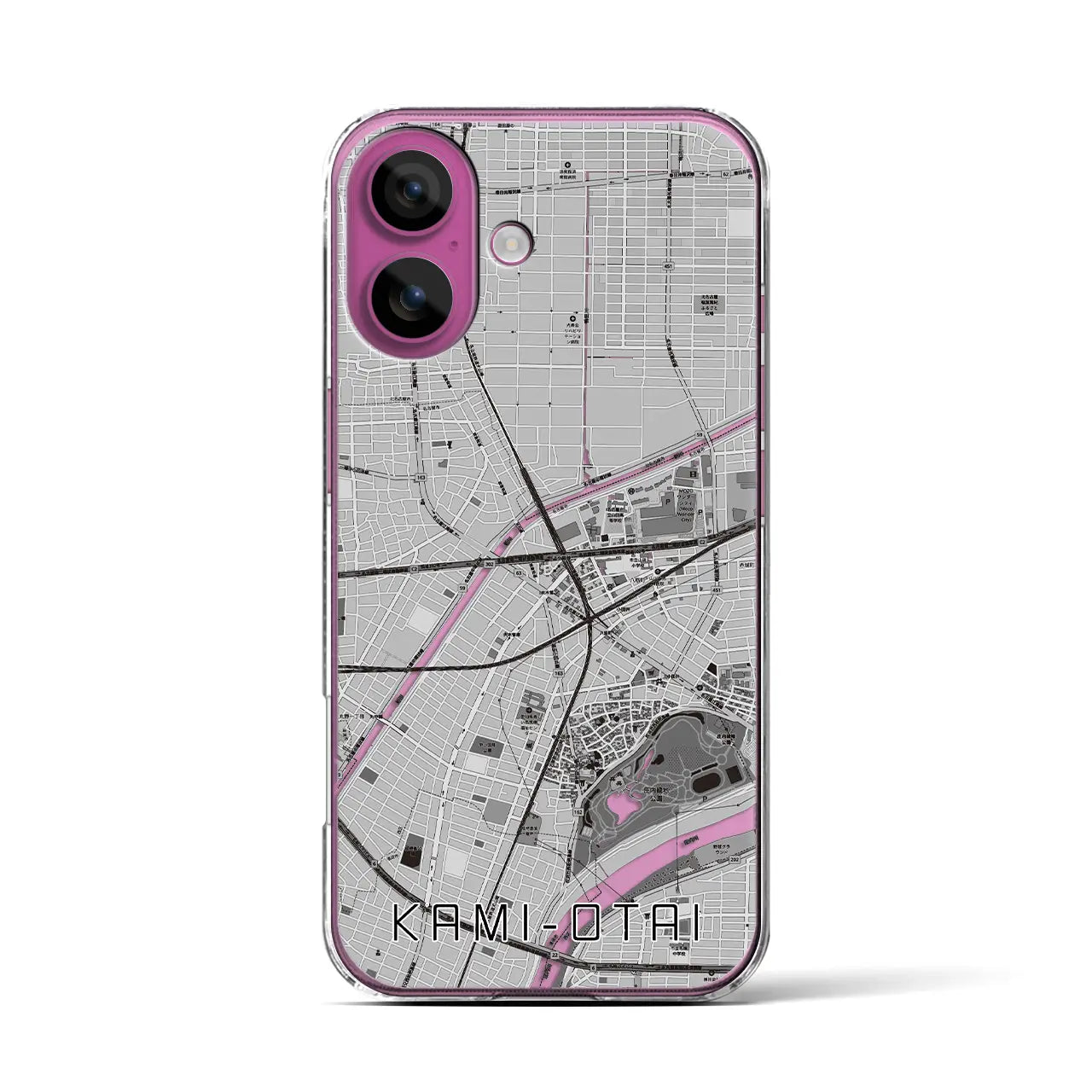 【上小田井(愛知県)】地図柄iPhoneケース(クリアタイプ)